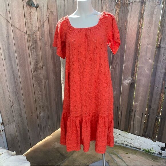 Rhode Resort Jay Eyelet Off-the-Shoul-der Dress size small - Picture 8 of 13